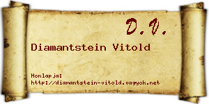Diamantstein Vitold névjegykártya